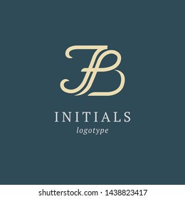 Letter B vector logo. Vintage Insignia and Logotype. Business sign, identity, label, badge initials. Monogram design elements, graceful template. Calligraphic elegant logo design.
