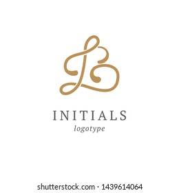 Letter B vector logo. Vintage Insignia and Logotype. Business sign, identity, label, badge initials. Monogram design elements, graceful template. Calligraphic elegant logo design.