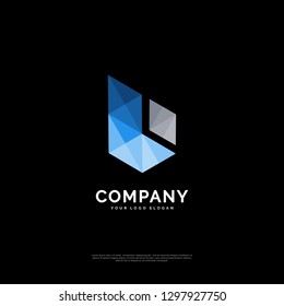 Letter B Vector Origami Logo icon. Colorful Abstract Design template element logo icon - Vector