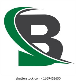 Letter B vector sign. Hand Ok symbol icon. Negative space idea logotype. Bunny rabbit logo design template.