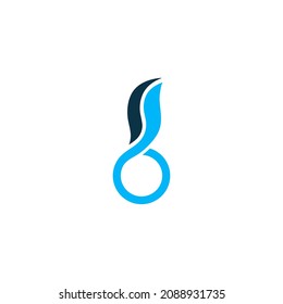 Letter b vector sign. Ribbon symbol icon fluttering. Negative space idea logo type