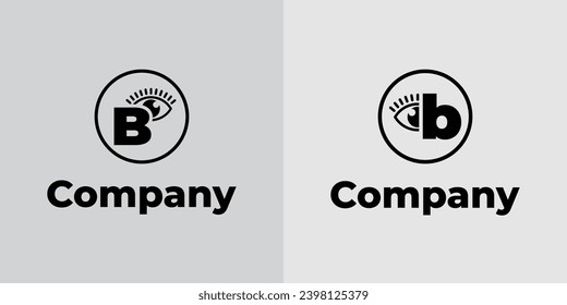 Letter B Vision Logo, suitable for business related to vision, spy, optic, or eye with Initial B