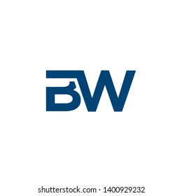 letter B W icon logo design concept