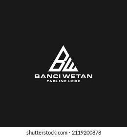 Ilustración vectorial del concepto de logotipo de letra B y W
