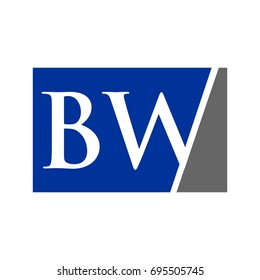 letter B and W vector logo