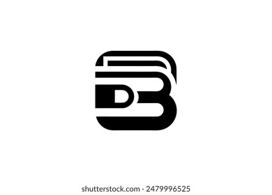 Letter B wallet logo concept