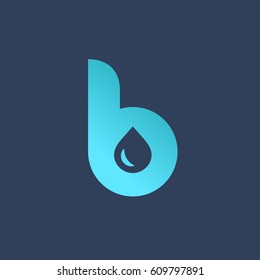 Letter B water drop logo icon design template elements