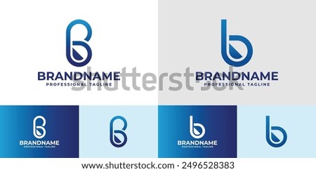 Letter B Water Drop Logo Set, suitable for any business with B initial related to liquid