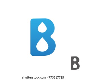 letter b water drop vector logo design