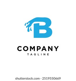 Letter B Water Wave logo icon vector