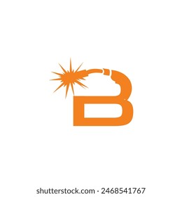 Letter B Welding logo icon vector template.eps