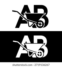 Letra Y Carretilla De La Rueda B Vector, Icono O Logotipo