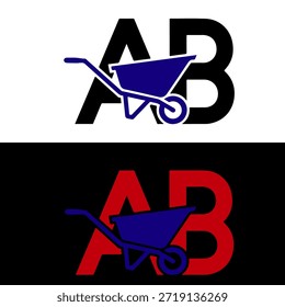 Letra Y Carretilla De La Rueda B Vector, Icono O Logotipo