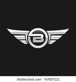 Letter B with wing vector design