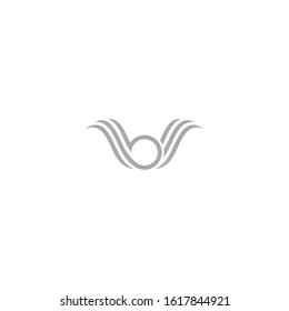 Letter B and wings logo design vector template