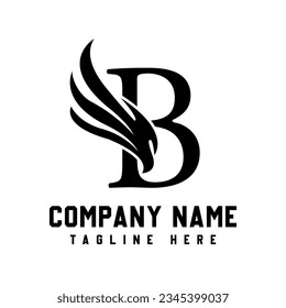 Vector de diseño del logotipo de la letra B Wings.