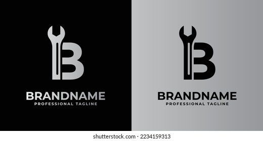 letter B wrench logo, suitable for any business related to wrench with B initials.