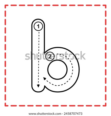 letter b for writing practice. Alphabet tracing is good for practicing children writing letters.