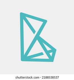 Letra B, logotipo de letra X. Líneas entrelazadas, icono de firma 3d. Alfabeto aislado inicialmente en fondo ligero. Cartel. Diseño moderno, web, tecnología, carácter corporativo. Tipografía geométrica.