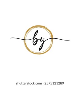 Letter B Y Initial Beauty Logo Template