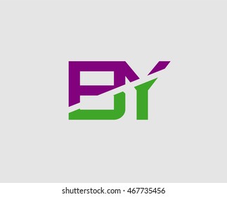Letter B and Y monogram logo
