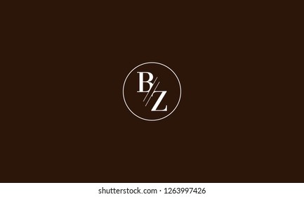 LETTER B AND Z LOGO WITH CIRCLE FRAME FOR LOGO DESIGN OR ILLUSTRATION USE