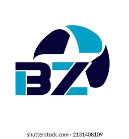 Buchstabe B Z Logo, Vektorvorlage. Letter BE Logo für Technologie.
