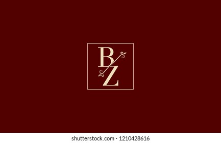 LETTER B AND Z MONOGRAM LOGO WITH SQUARE FRAME FOR LOGO DESIGN OR ILLUSTRATION USE