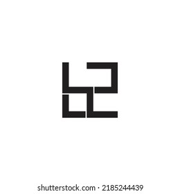 letter b2 simple geometric line simple logo vector