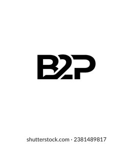 Letter B2P Logo Design. Black and White Logo. Usable for Business Logos. Flat Vector Logo Design Template