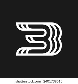 letter B3 or 3B template for general business
