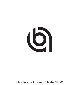 
letter ba ab b a simple symbol logo vector