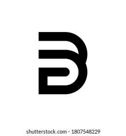 Letter BA, AB logo design template
