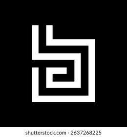 Letter BA or AB monogram logo