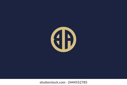 letter ba with circle logo icon design vector design template inspiration