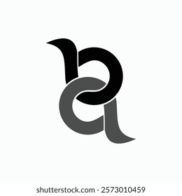 letter ba connected logo vector design	