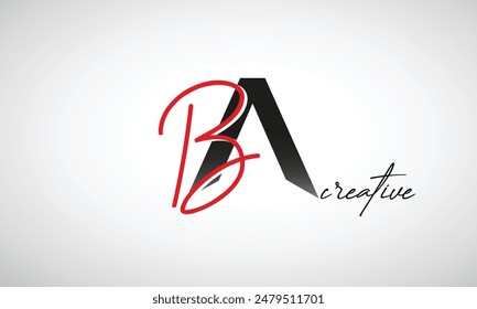Letter BA Creative Clean Logo Design