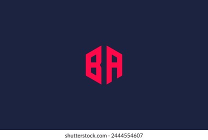 letter ba with hexagon logo icon design vector design template inspiration