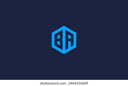 letter ba with hexagon logo icon design vector design template inspiration