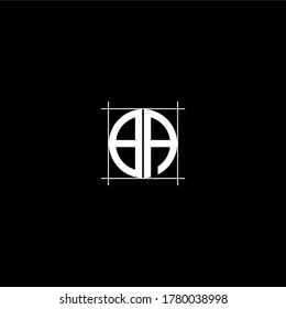 Letter BA Initial Logo Design Vector Template Illustration