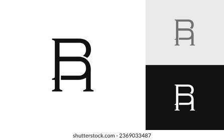 Letter BA initial monogram logo design