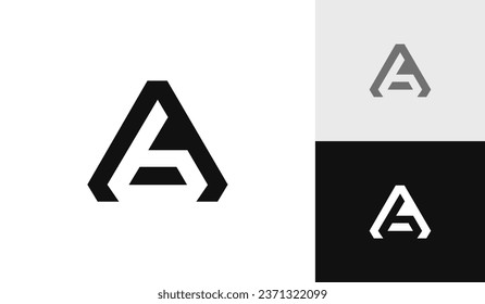 Letter BA initial monogram logo design