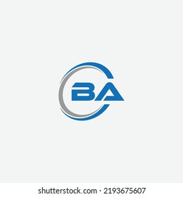 Letter BA Logo Design Template