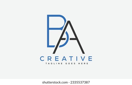 Letter BA logo design template vector illustration.
