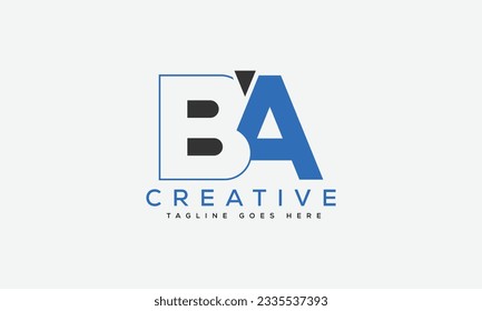 Letter BA logo design template vector illustration.