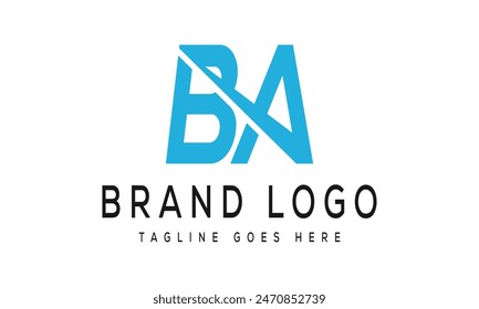 letter BA logo design vector template design for brand