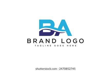 letter BA logo design vector template design for brand