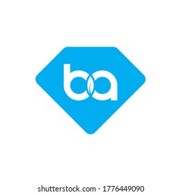 Letter BA logo icon flat and vector design template