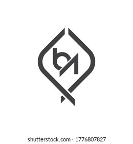 Letter BA logo icon flat and vector design template