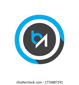 Icono del logotipo BA de la letra plantilla de diseño de vector y plano